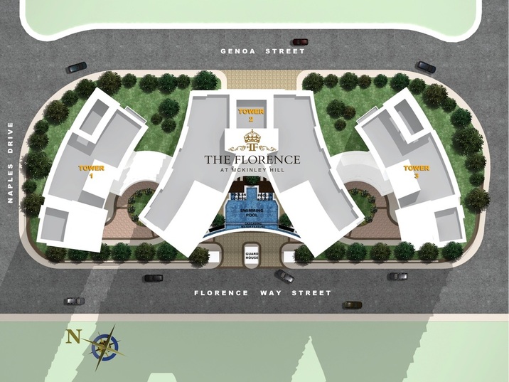 The Florence Condominium site development plan by Megaworld Corporation Fort Bonifacio (Towers 1, 2, and 3)