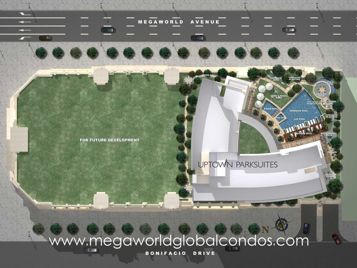 Uptown Parksuites BGC devleopment site map - Megaworld Global Condos