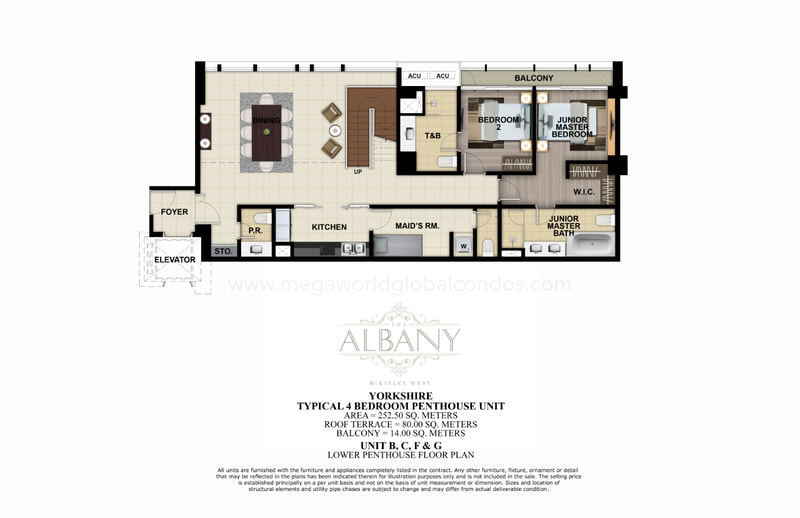 Albany Yorkshire Mckinley West 4-bedroom penthouse unit for sale