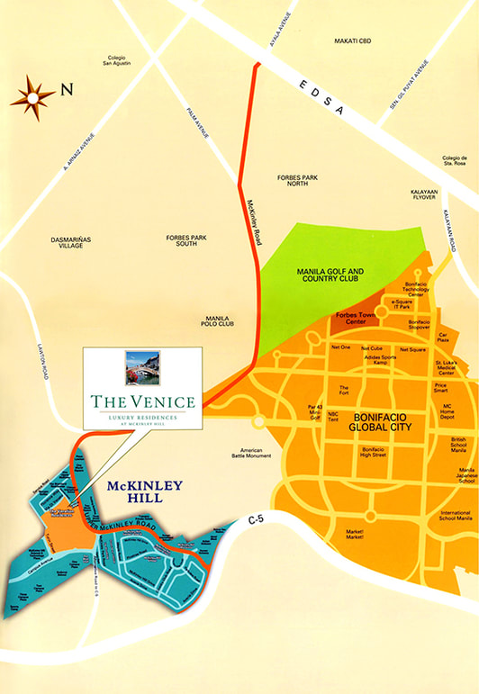 The Venice Residence Mckinley Hill Fort Bonifacio Map