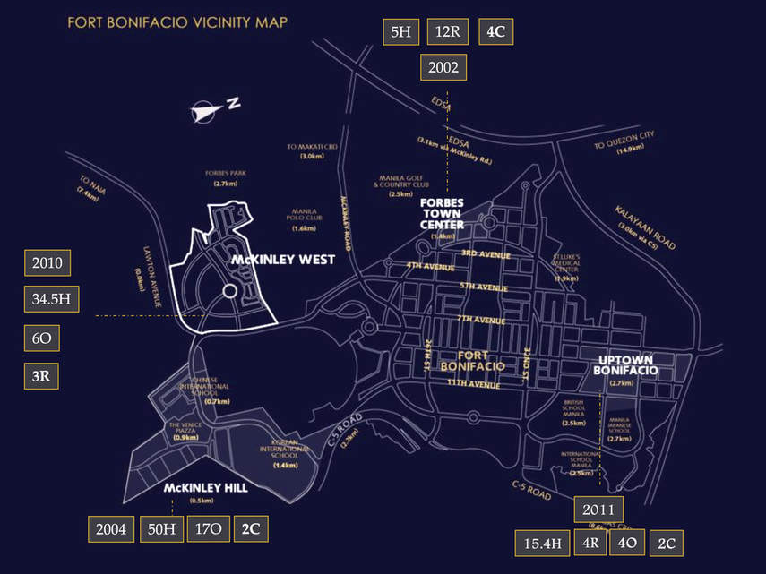 Fort Bonifacio Map Uptown Bonifacio - Park Mckinley West condo for sale